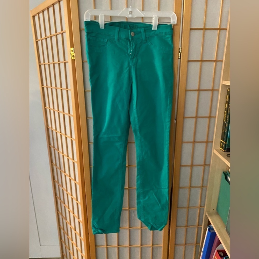 J Brand Jeans Womens Size 26 Emerald Green Skinny Leg Denim